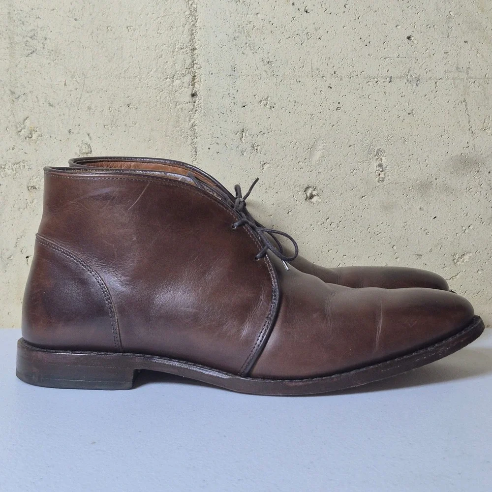 Allen Edmonds Williamsburg Chukka Boots Men 10.5 D Brown Leather Bench Welt 2800